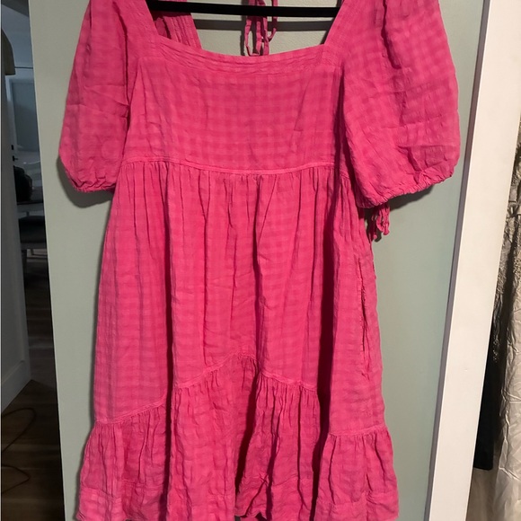 PILCRO • Anthropologie • Square Neck Gingham Print Mini BabyDoll Dress - Picture 5 of 5